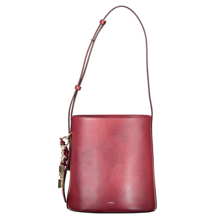 Furla Red Leather Bucket Bag