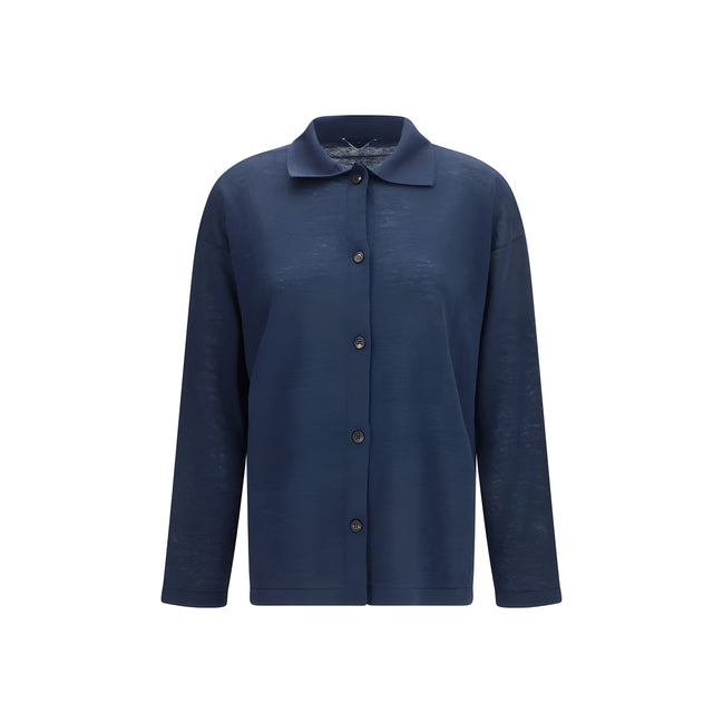 'S Max Mara Blue Linen Cardigan