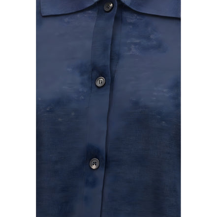 'S Max Mara Blue Linen Cardigan