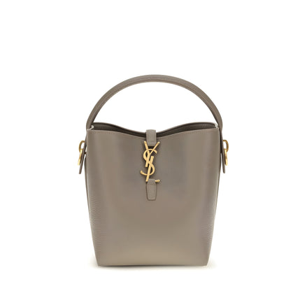 Saint Laurent Beige Calf Leather Bucket Bag