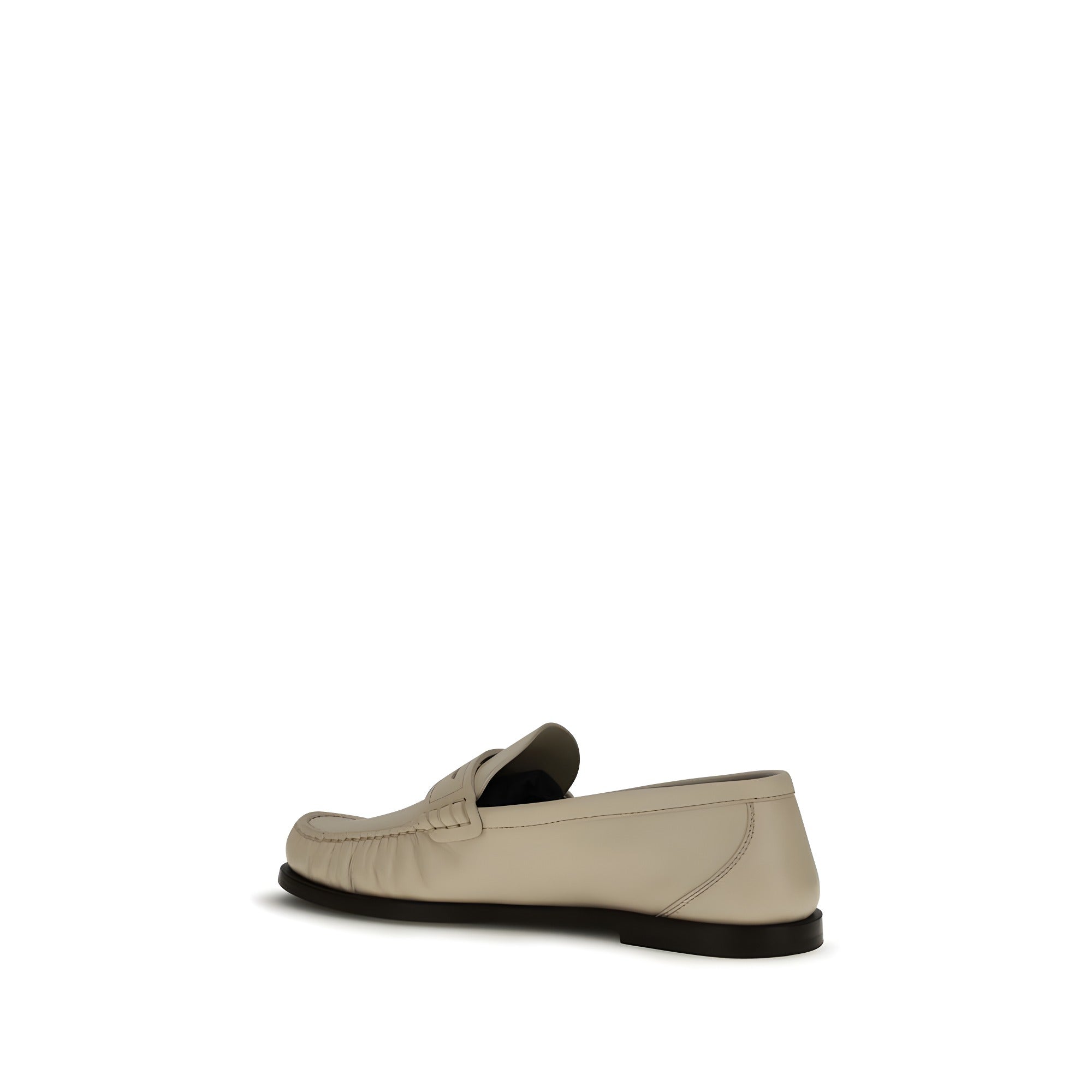 Mocasini slip-on Saint Laurent bej din piele