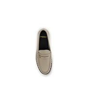 Mocasini slip-on Saint Laurent bej din piele