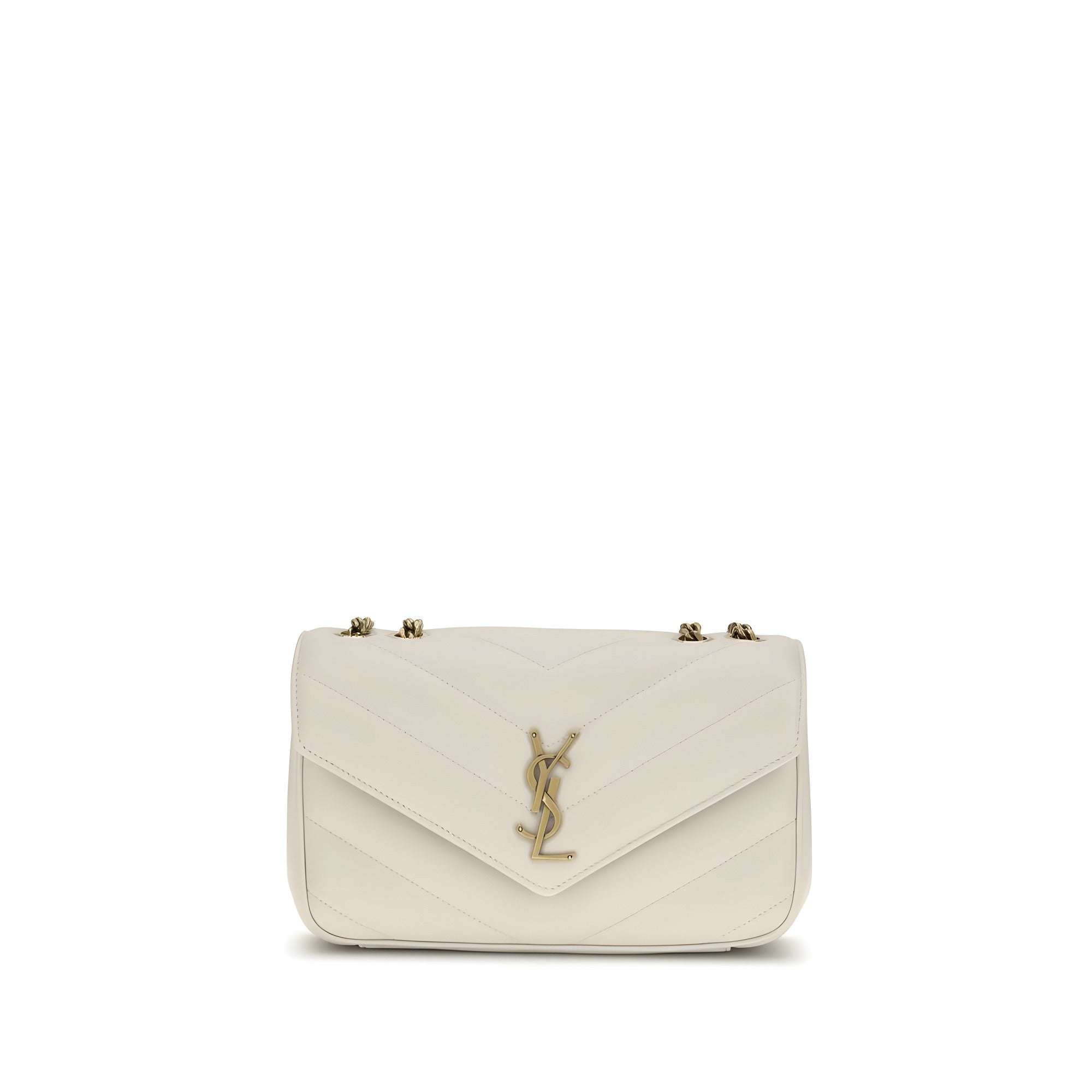 Saint Laurent Beige Leather Shoulder Bag