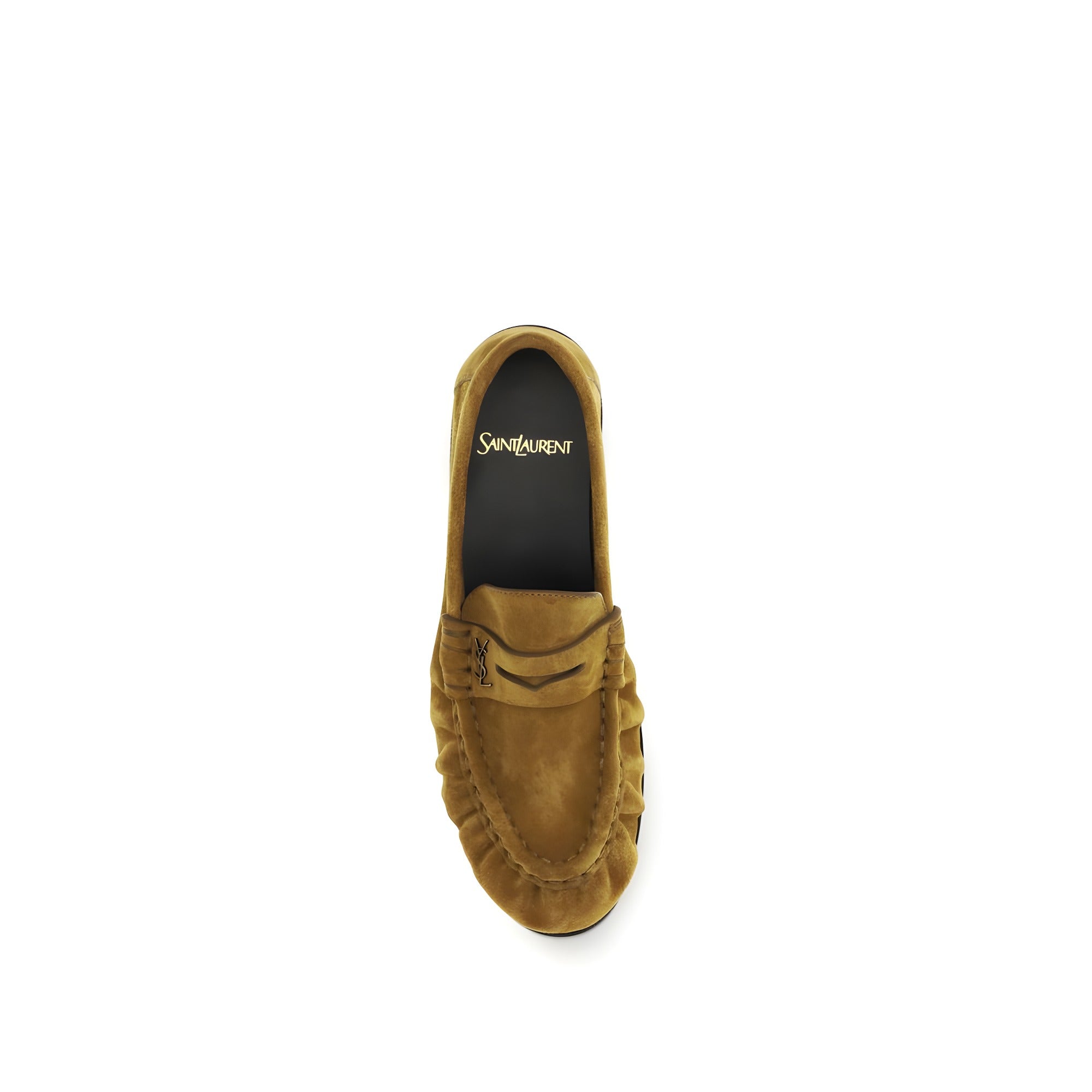 Mocasini slip-on bej Saint Laurent