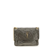 Saint Laurent Bicolor Calf Leather Bos Taurus Shoulder Bag