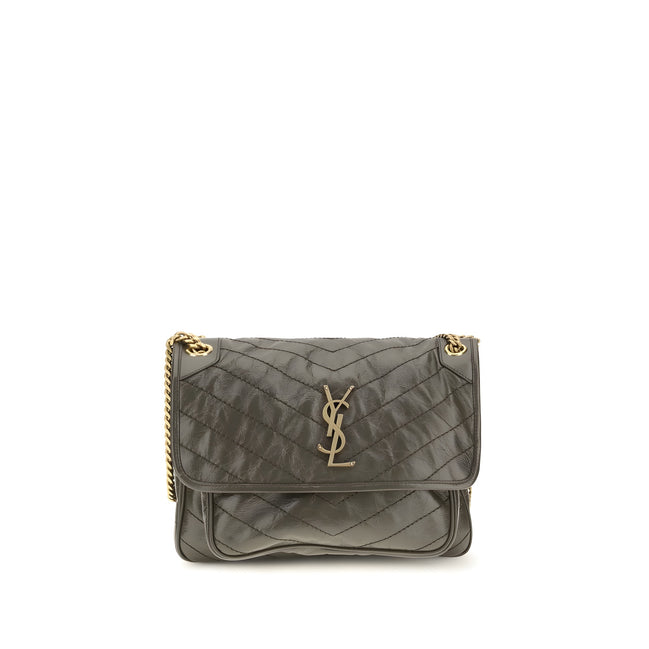 Saint Laurent Bicolor Calf Leather Bos Taurus Shoulder Bag