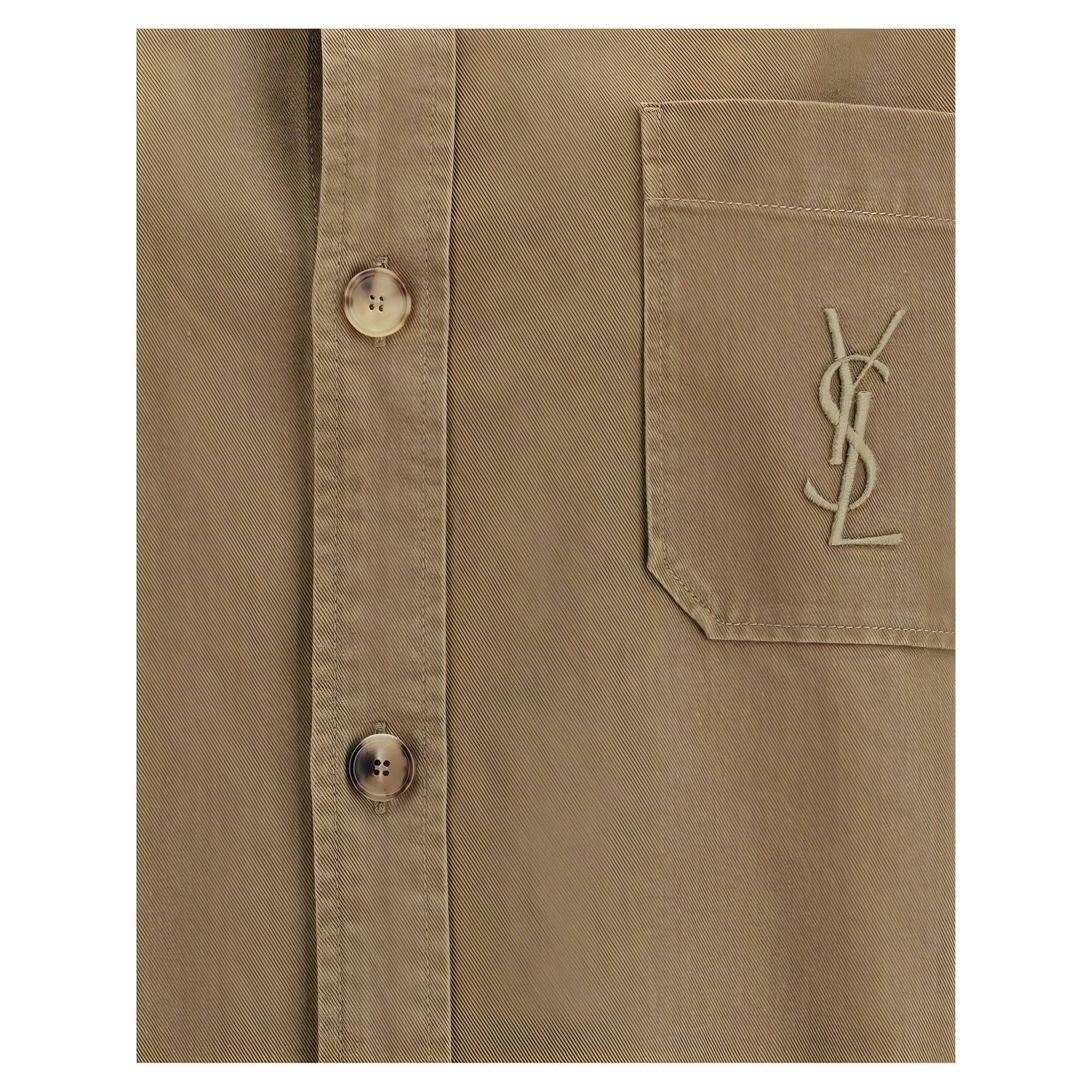 Saint Laurent Bicolor Cotton Denim Jacket
