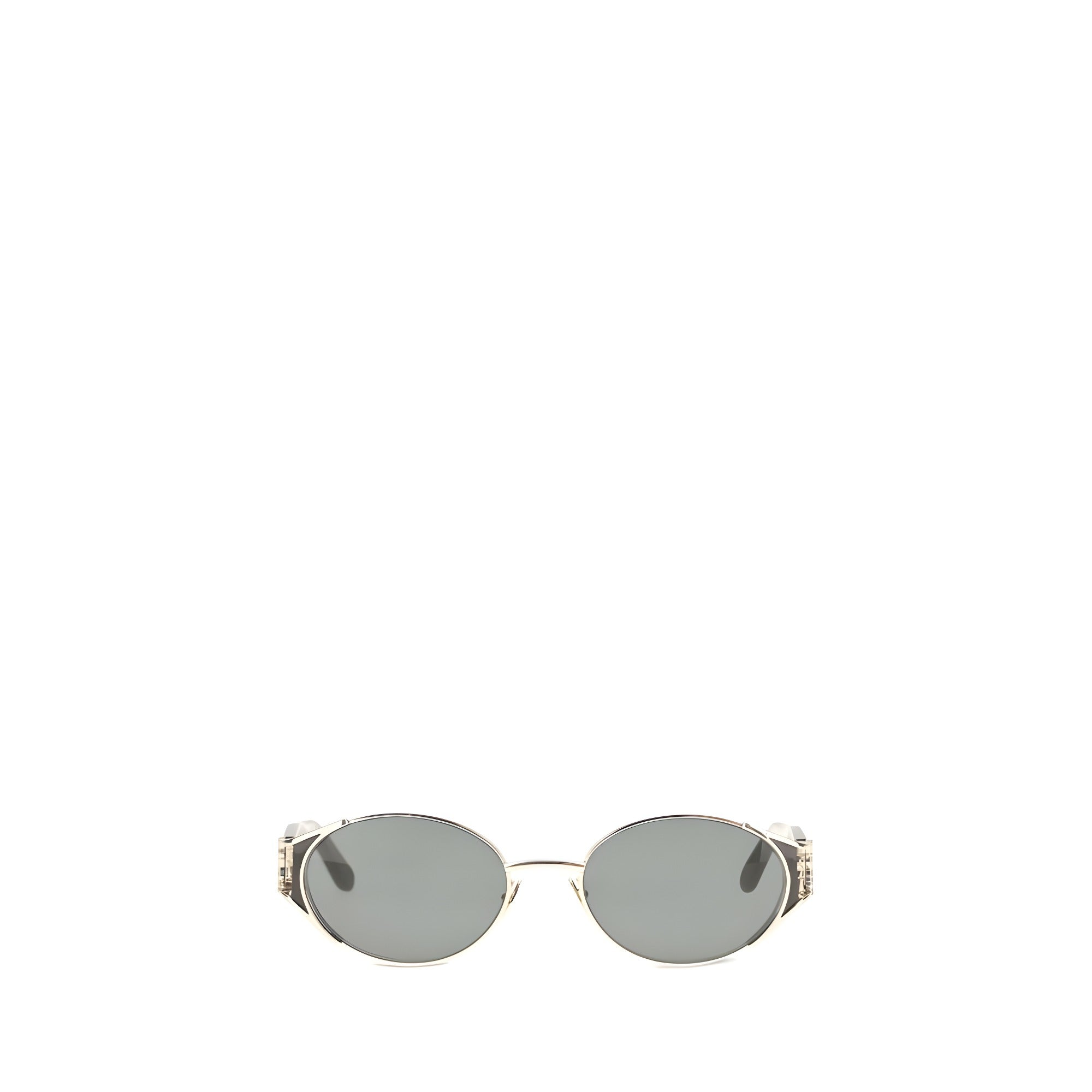 Ochelari de soare Saint Laurent negri din acetat ovali