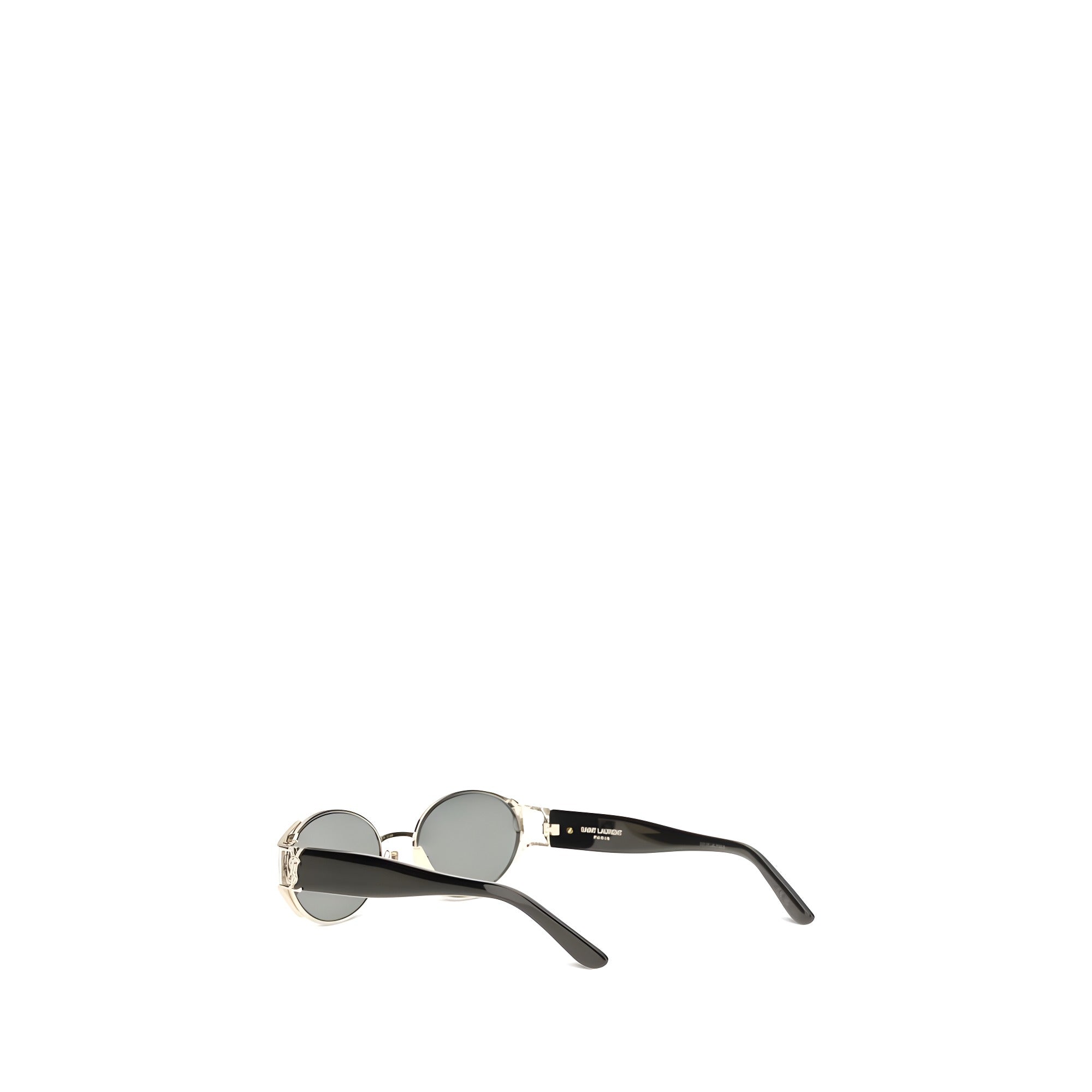 Ochelari de soare Saint Laurent negri din acetat ovali