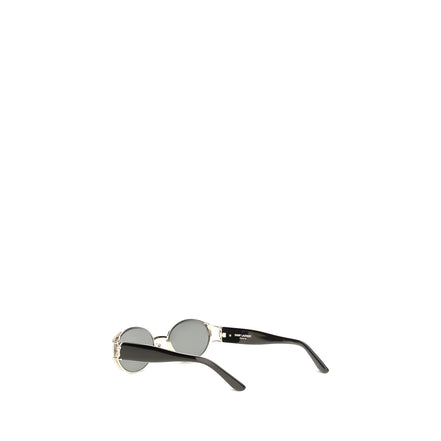 Ochelari de soare Saint Laurent negri din acetat ovali