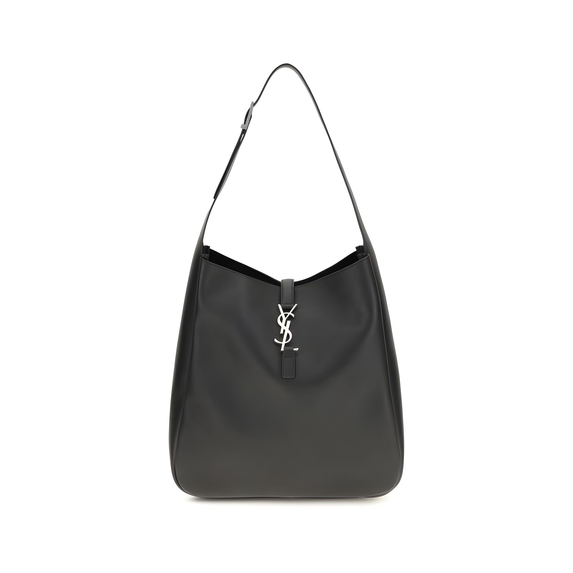 Saint Laurent Black Calf Leather Shoulder Bag