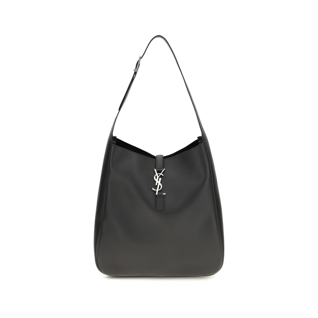 Saint Laurent Black Calf Leather Shoulder Bag