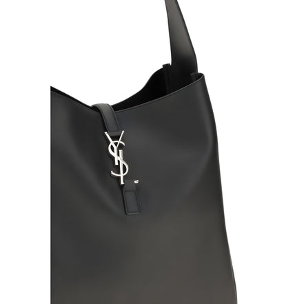 Saint Laurent Black Calf Leather Shoulder Bag
