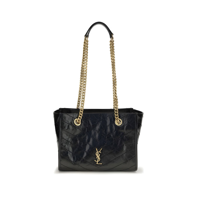Saint Laurent Black Calf Leather Bos Taurus Shoulder Bag