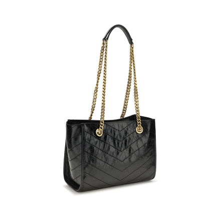 Saint Laurent Black Calf Leather Bos Taurus Shoulder Bag
