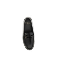 Saint Laurent Black Calf Leather Bos Taurus Slip-On Loafers