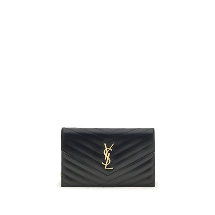 Geantă de umăr Saint Laurent neagră din piele de vițel