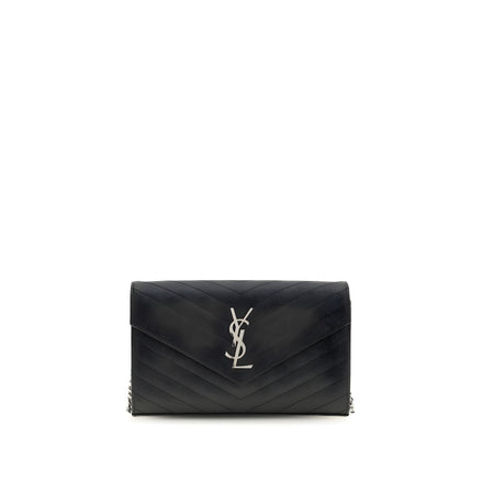Saint Laurent Black Leather Wallet