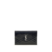 Saint Laurent Black Calf Leather Wallet