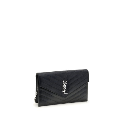 Geantă de umăr Saint Laurent neagră din piele de vițel