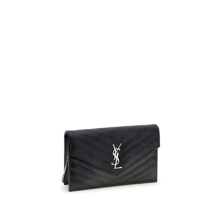 Geantă de umăr Saint Laurent neagră din piele de vițel