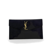 Saint Laurent Black Calf Leather Clutch Bag