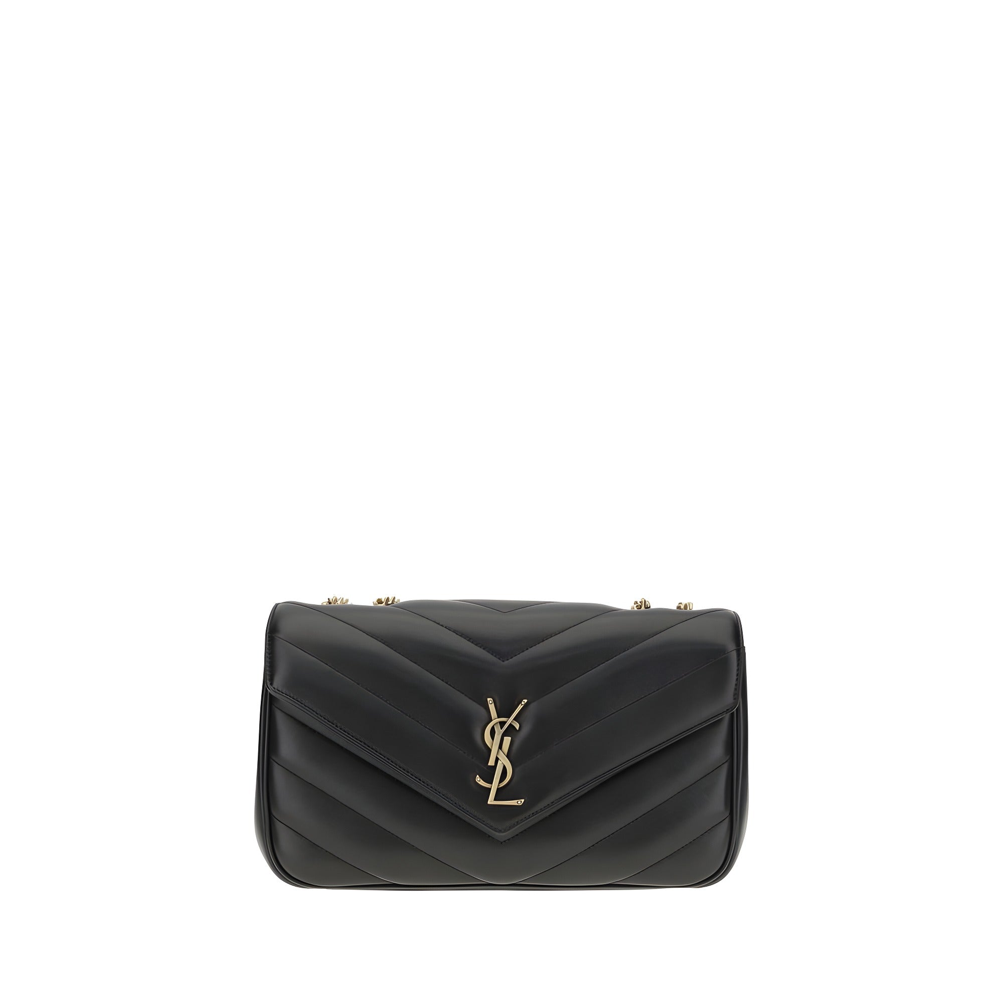 Geantă de umăr Saint Laurent neagră din piele de vițel