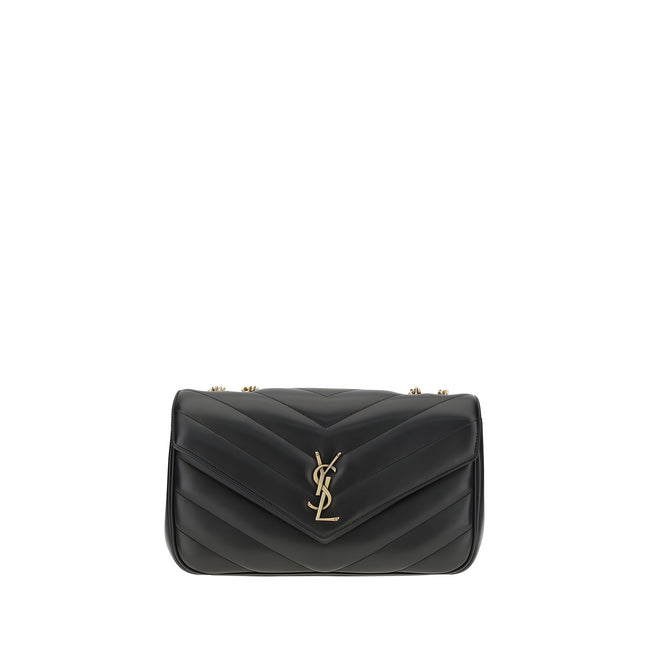 Geantă de umăr Saint Laurent neagră din piele de vițel