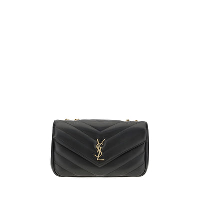 Geantă de umăr Saint Laurent neagră din piele de vițel