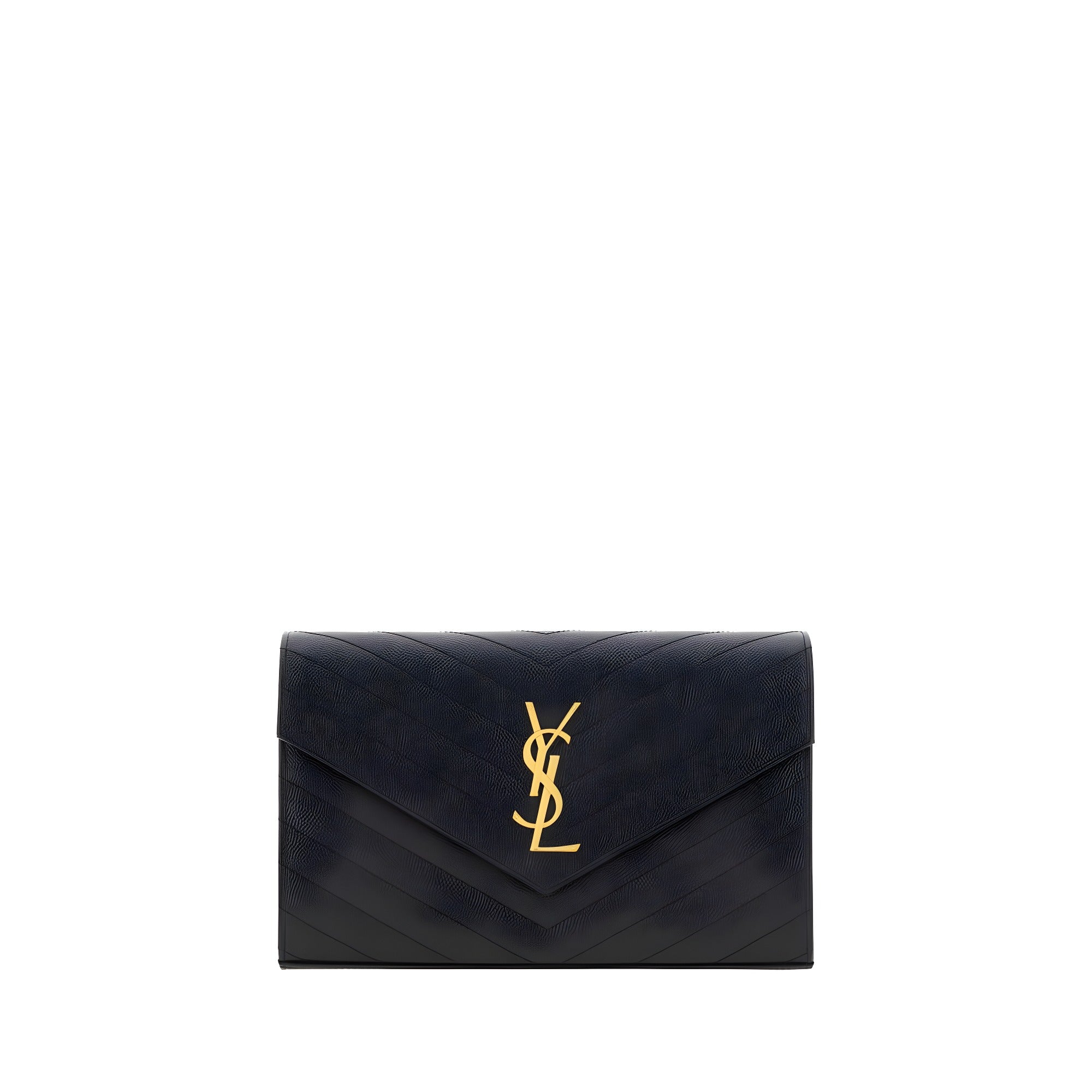 Geantă de umăr Saint Laurent neagră din piele monogram