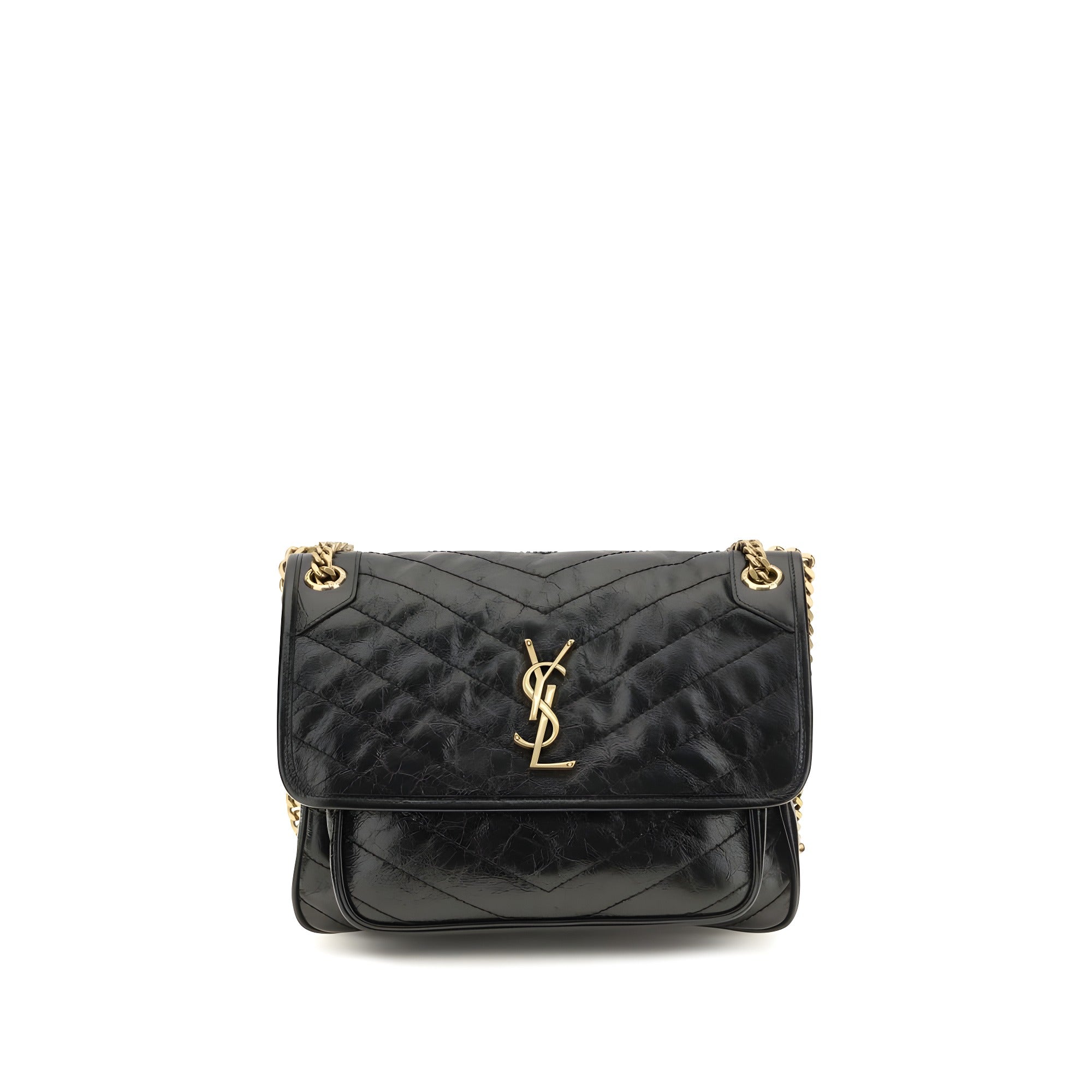 Geantă Saint Laurent neagră din piele