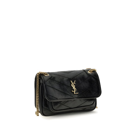 Saint Laurent Geantă de Umăr Niki Neagră din Piele