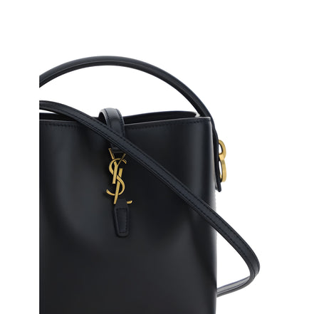 Saint Laurent Black Calf Leather Shoulder Bag