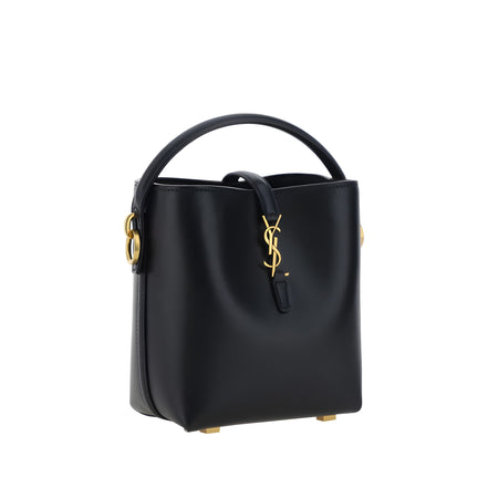 Geantă de umăr Saint Laurent neagră din piele de vițel
