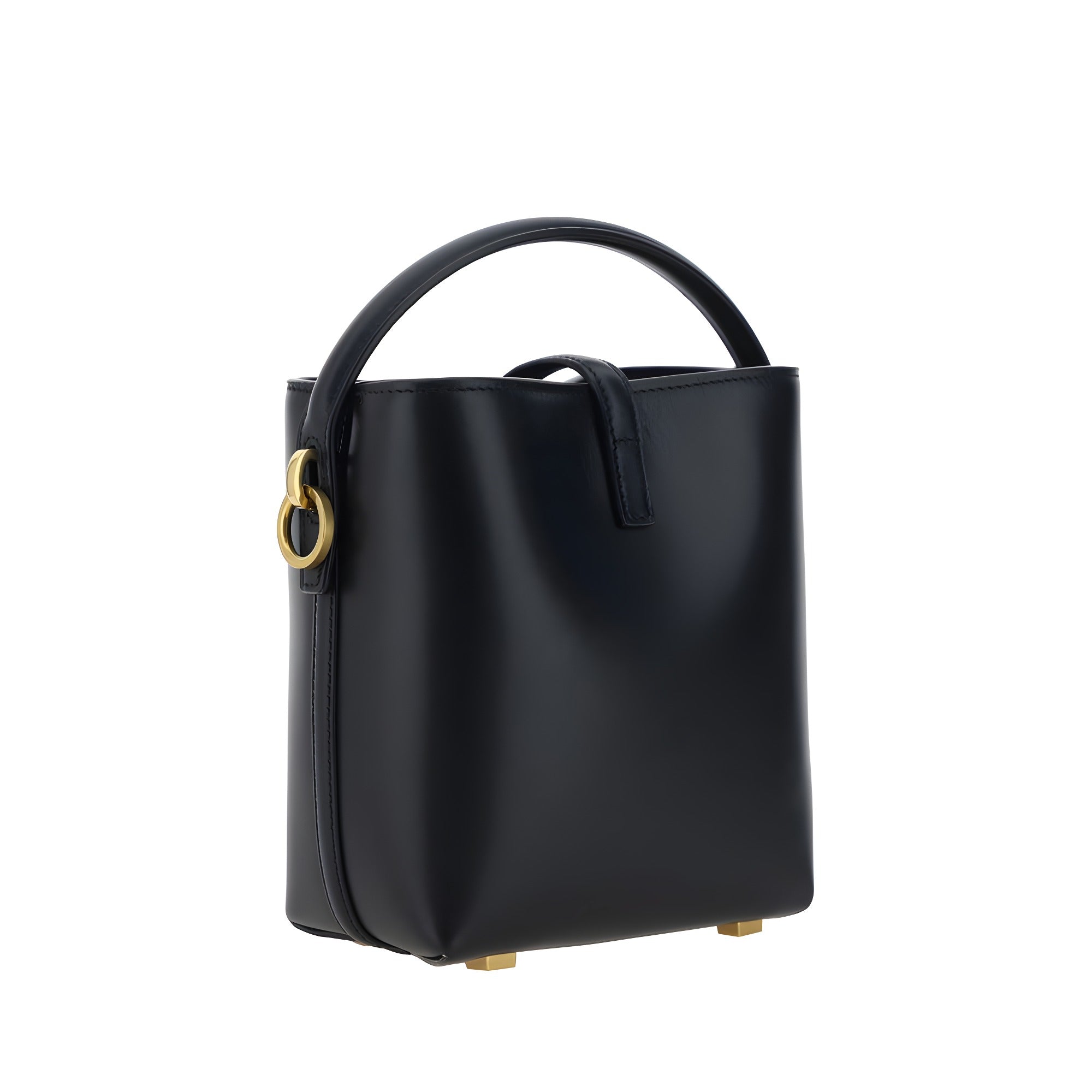 Geantă de umăr Saint Laurent neagră din piele de vițel