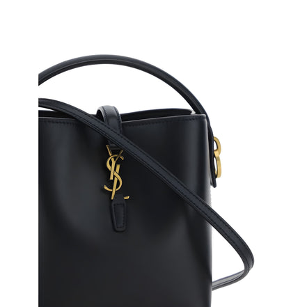 Geantă de umăr Saint Laurent neagră din piele de vițel