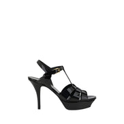 Sandale Saint Laurent negre din piele de vițel cu toc stiletto