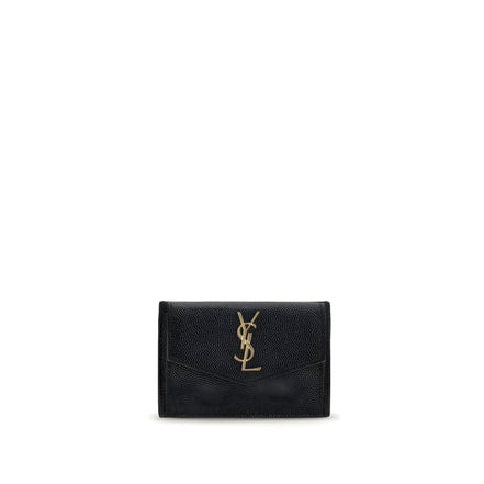 Saint Laurent Black Calf Leather Wallet
