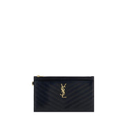 Saint Laurent Black Calf Leather Wallet