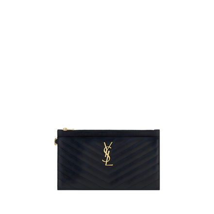 Saint Laurent Black Calf Leather Wallet