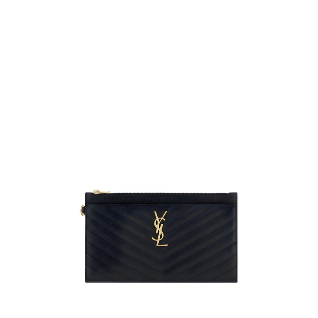 Saint Laurent Black Calf Leather Wallet