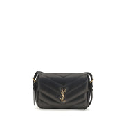 Saint Laurent Black Lambskin Shoulder Bag