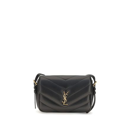 Geantă de umăr Saint Laurent neagră din piele nappa