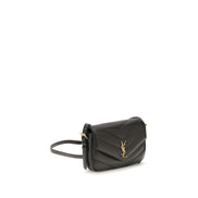 Saint Laurent Black Lambskin Shoulder Bag