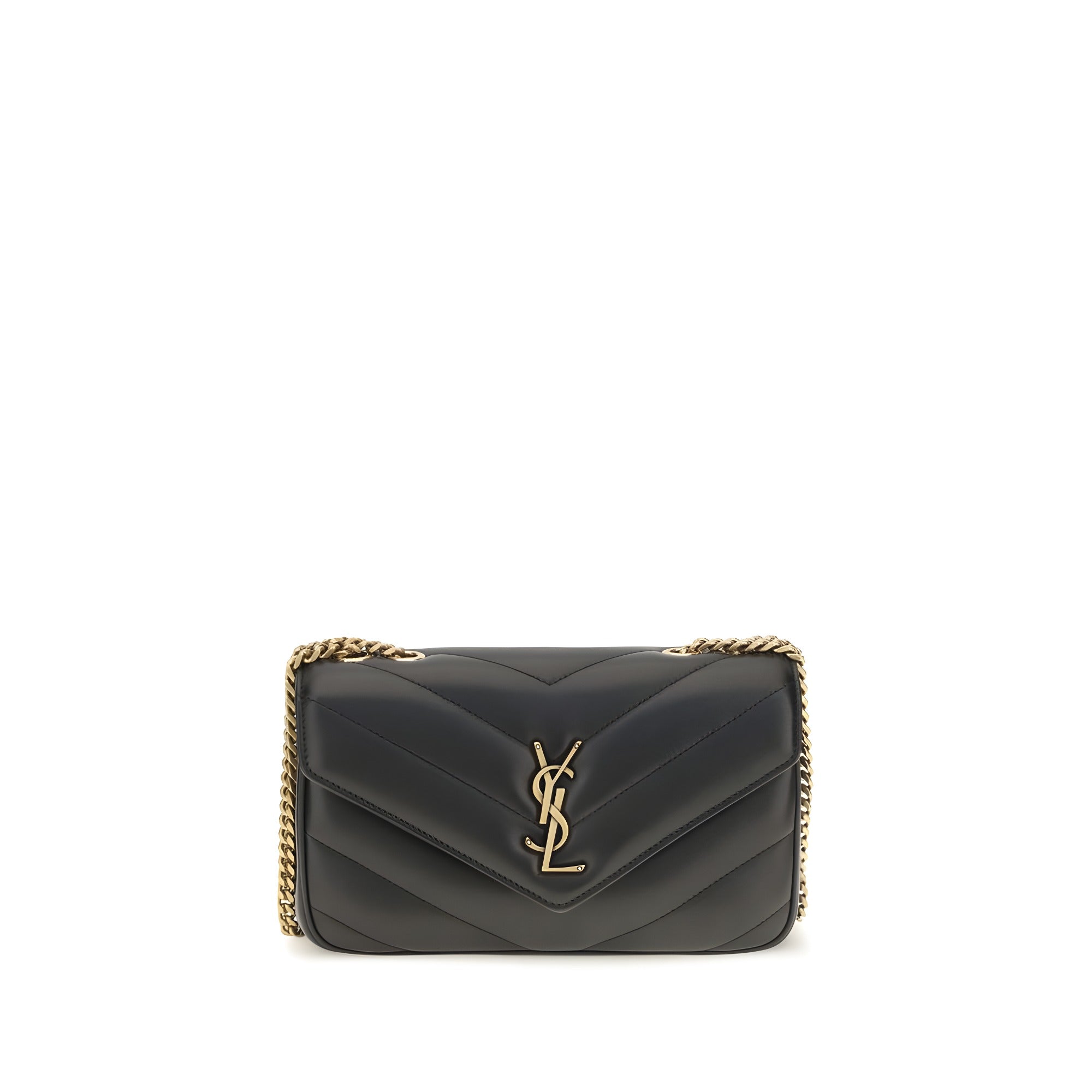Geantă de umăr Saint Laurent neagră din piele nappa