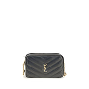 Geantă crossbody Saint Laurent neagră din piele nappa