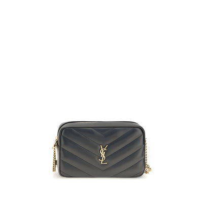 Geantă crossbody Saint Laurent neagră din piele nappa
