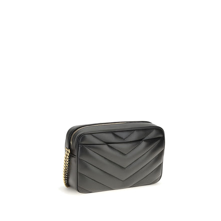 Geantă crossbody Saint Laurent neagră din piele nappa