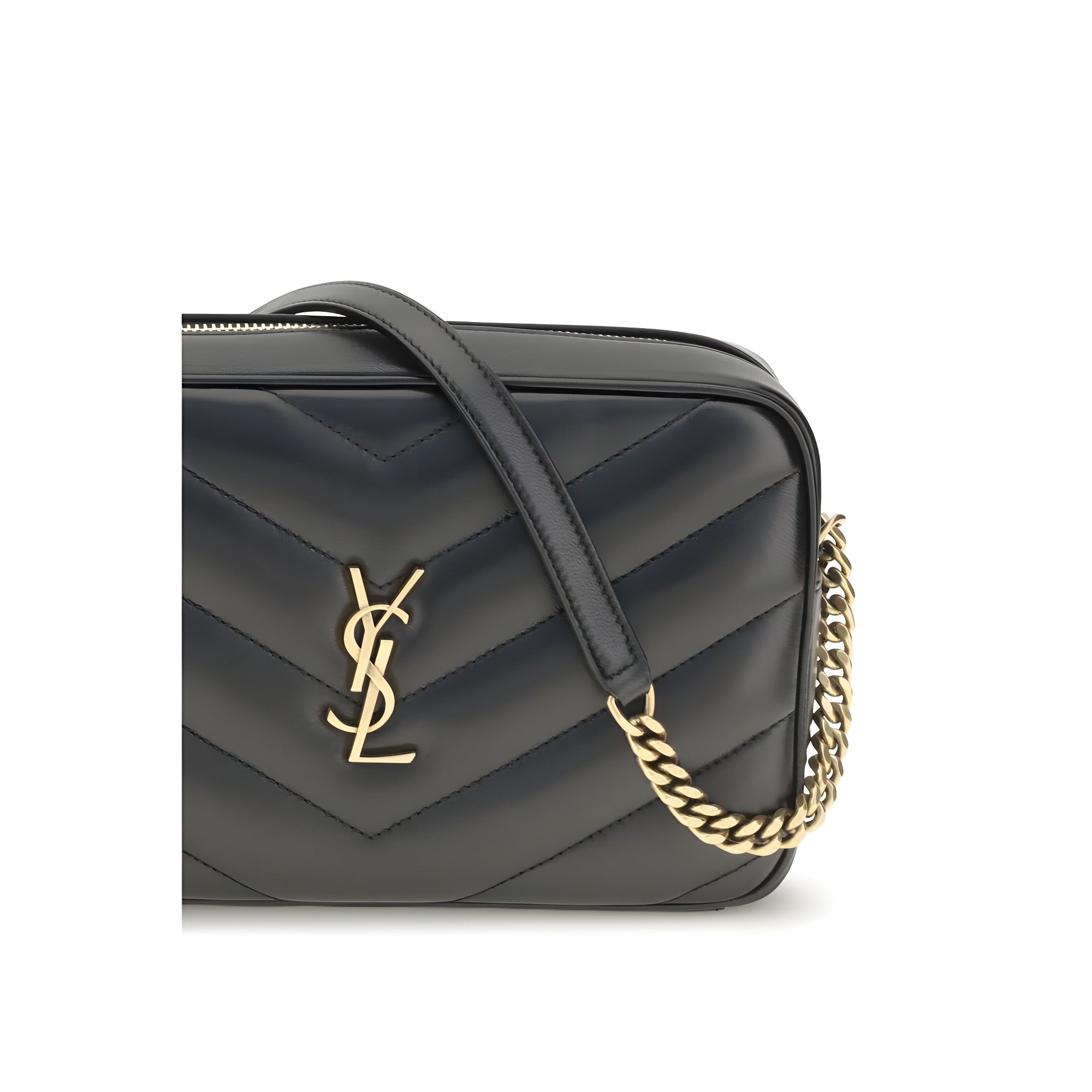 Geantă crossbody Saint Laurent neagră din piele nappa
