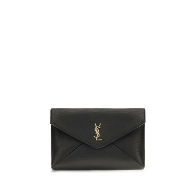 Portofel Saint Laurent negru din piele de miel